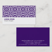 Hi-Phi - 062 - Damask Deep Paars Visitekaartje (Voorkant / Achterkant)