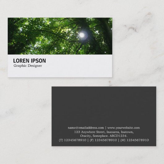 Hi-Phi - 063 - Sun in the Trees Visitekaartje (Voorkant / Achterkant)