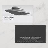 Hi-Phi - 073 - Flying Saucer B&W Visitekaartje (Voorkant / Achterkant)