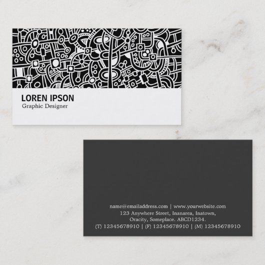 Hi-Phi - 077 - Metropolis - White on Black Visitekaartje (Voorkant / Achterkant)