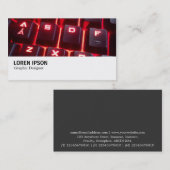 Hi-Phi - Ggloeiend toetsenbord Visitekaartje (Voorkant / Achterkant)