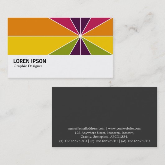 Hi-Phi - Kleursegmenten 02 Visitekaartje (Voorkant / Achterkant)