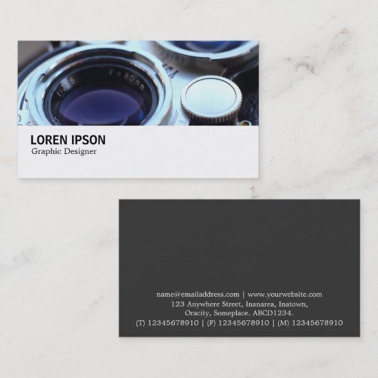 Hi-Phi -  TLR-camera Visitekaartje (Voorkant / Achterkant)