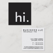 hi plein vierkante visitekaartje (Voorkant / Achterkant)