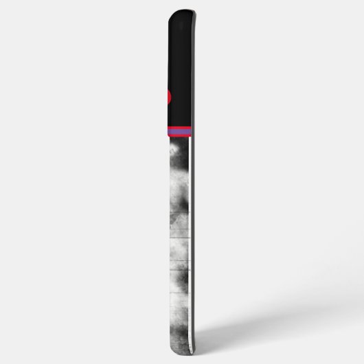 Hi-Point met Rood Hart (paarse/zwarte rand) Samsung Galaxy Hoesje (Linkerkant)