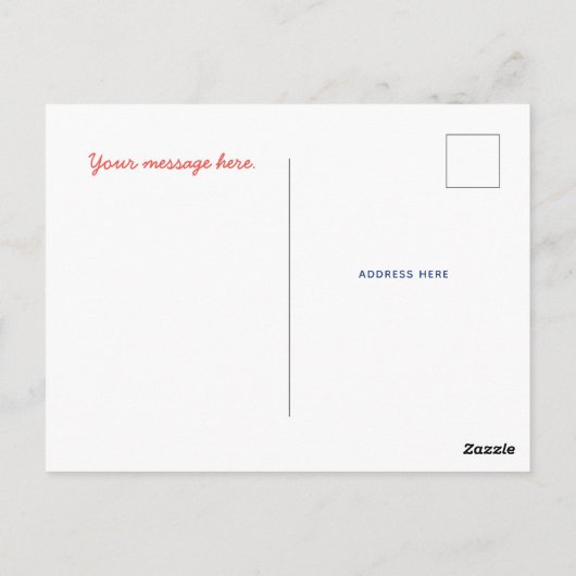 Hi Popsicle in Blue Coral Fun gepersonaliseerd scr Briefkaart (Achterkant)