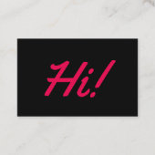 Hi Professioneel Roze Rood Zwart Modern Visitekaartje (Voorkant)