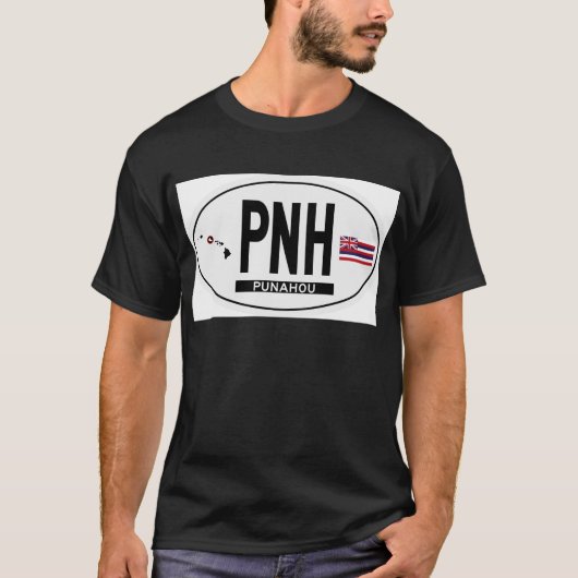 Hi-PUNAHOU-Sticker T-shirt (Voorkant)