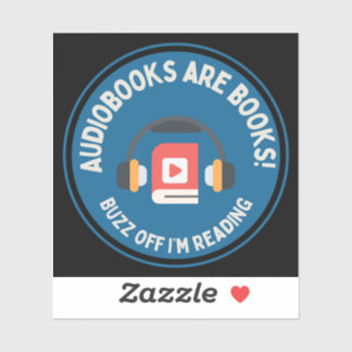 Hi Res Audiobook Lover Laptop Sticker Vierkant