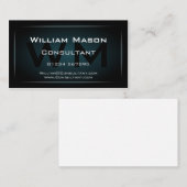 Hi-Res Blue Monogram Professional Visitekaartje (Voorkant / Achterkant)