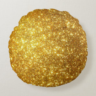 Hi-res golden grunge background, raster illustrati rond kussen