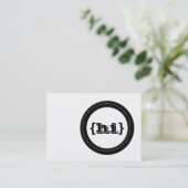 Hi Retro Circles Chubby Visitekaartjes (Staand voorkant)