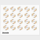 Hi Roze Rozen Bloemen Ronde Sticker (Vel)