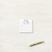 Hi schattig kat eenvoudig post-it® notes (Op bureau)