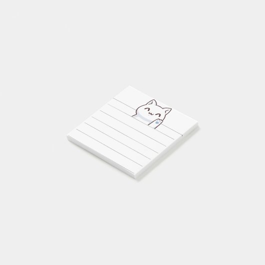 Hi schattig kat eenvoudig post-it® notes (Schuin)