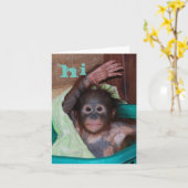 Hi Sweet Baby Orangutan Kaart (Gele Bloem)