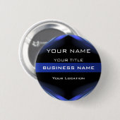 Hi Tec Futuristic Business Name Tag Ronde Button 5,7 Cm (Voorkant /achterkant)