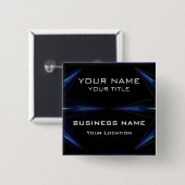 Hi Tec Futuristic Business Name Tag Vierkante Button 5,1 Cm (Voorkant /achterkant)