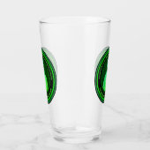Hi-Tech Cyber Hacker - Zwart en Groen - Geek Glas (Rechts)