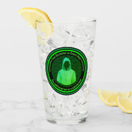 Hi-Tech Cyber Hacker - Zwart en Groen - Geek Glas