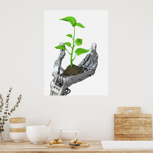 Hi-tech en ecologie poster (Keuken)