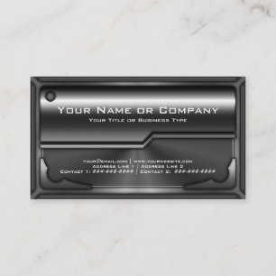 Hi Tech Faux Metallic Kaart Versie 2 met Foto Visitekaartje