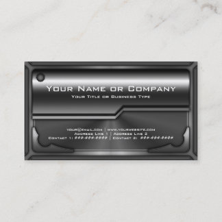 Hi Tech Faux Metallic Kaart Versie 2 met Foto Visitekaartje