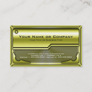 Hi Tech Faux Metallic Kaart Versie 3 met Logo Visitekaartje