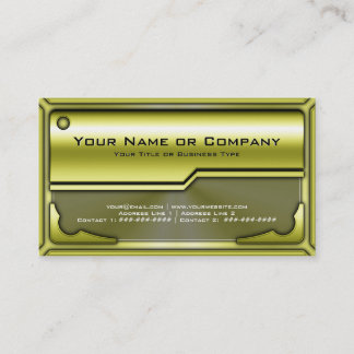 Hi Tech Faux Metallic Kaart Versie 3 met Logo Visitekaartje