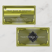 Hi Tech Faux Metallic Kaart Versie 3 met Logo Visitekaartje (Voorkant / Achterkant)