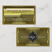 Hi Tech Faux Metallic Kaart Versie 3 met Logo Visitekaartje (Voorkant / Achterkant)