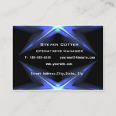 Hi-Tech Futuristic Business Card-sjabloon Visitekaartje (Achterkant)