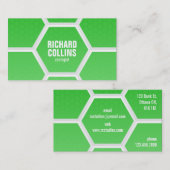 Hi-Tech Honeycomb Pattern - Green Visitekaartje (Voorkant / Achterkant)