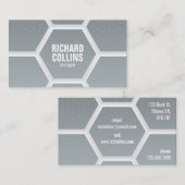 Hi-Tech Honeycomb Pattern - Grey Visitekaartje (Voorkant / Achterkant)