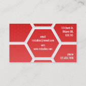 Hi-Tech Honeycomb Pattern - Red Visitekaartje (Achterkant)