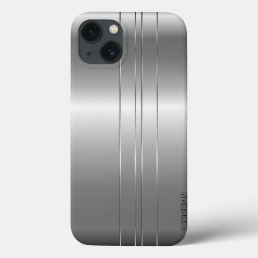Hi Tech Metallic Silver Stripes 2 Design Case-Mate iPhone Case (Achterkant)
