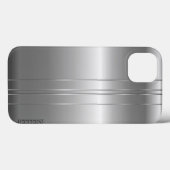 Hi Tech Metallic Silver Stripes 2 Design Case-Mate iPhone Case (Achterkant (horizontaal))