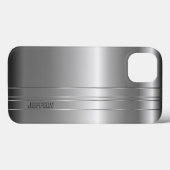 Hi Tech Metallic Zilveren Strepen 2 Design Case-Ma Case-Mate iPhone Case (Achterkant (horizontaal))