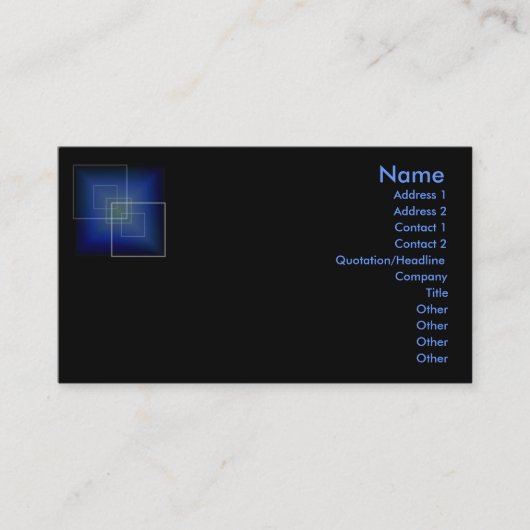 Hi-Tech Profile Card Visitekaartje (Voorkant)