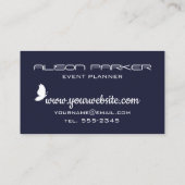 Hi-tech vlinder geometrische moderne event planner visitekaartje (Achterkant)