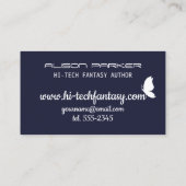 Hi-tech, vlinder geometrische moderne ontwerper visitekaartje (Achterkant)