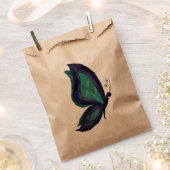 Hi-tech vlinder vleugels in blauw, groen geometris bedankzakje (Geknipt)