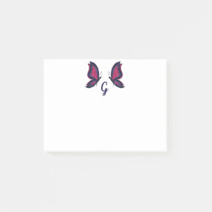 Hi-tech vlinders vleugels, modern geometrisch laag post-it® notes