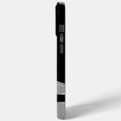 Hi Tech Zilver Metallic Monogram Ontwerp Case-Mate iPhone Case (Achterkant / Links)