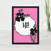 Hi There! – Bright Floral Hello Card Kaart (Voorkant)