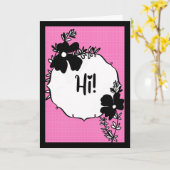 Hi There! – Bright Floral Hello Card Kaart (Gele Bloem)