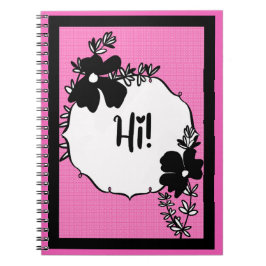 Hi There! – Bright Floral Hello Notebook Notitieboek