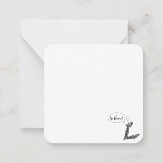 Hi there! Praying Mantis Notitiekaartje (Achterkant)