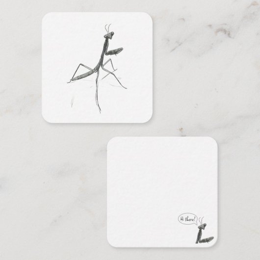 Hi there! Praying Mantis Notitiekaartje (Voorkant / Achterkant)