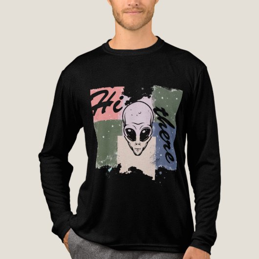 “Hi there”  Tri-Blend Shirt (Voorkant volledig)